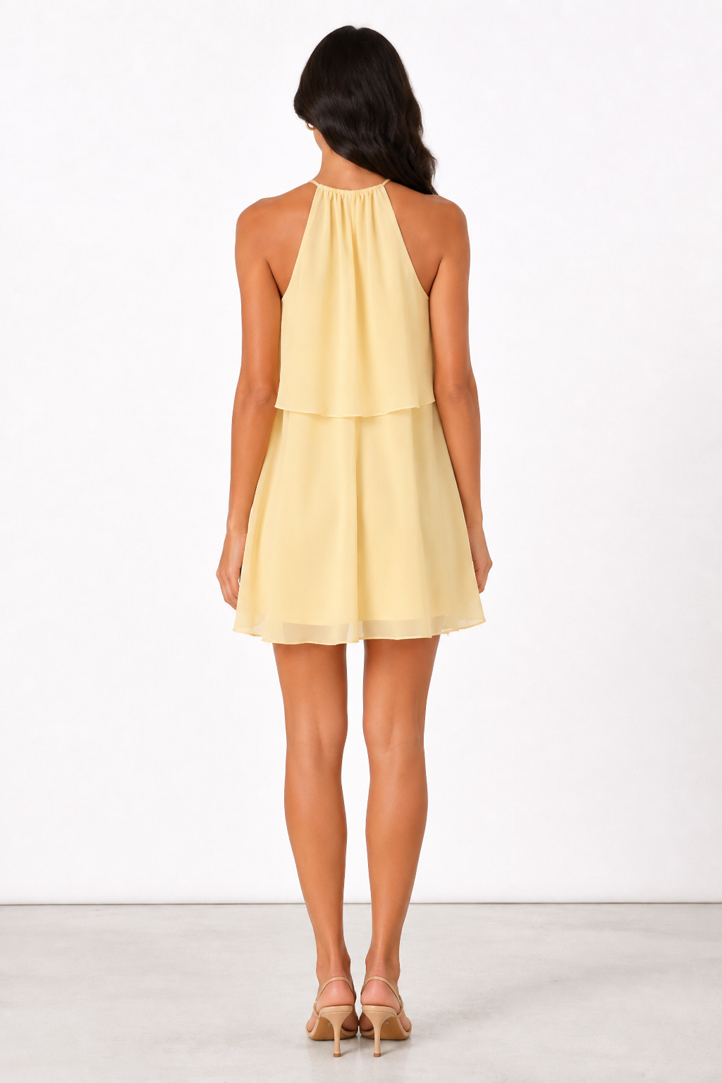 Solène Yellow Mini Dress