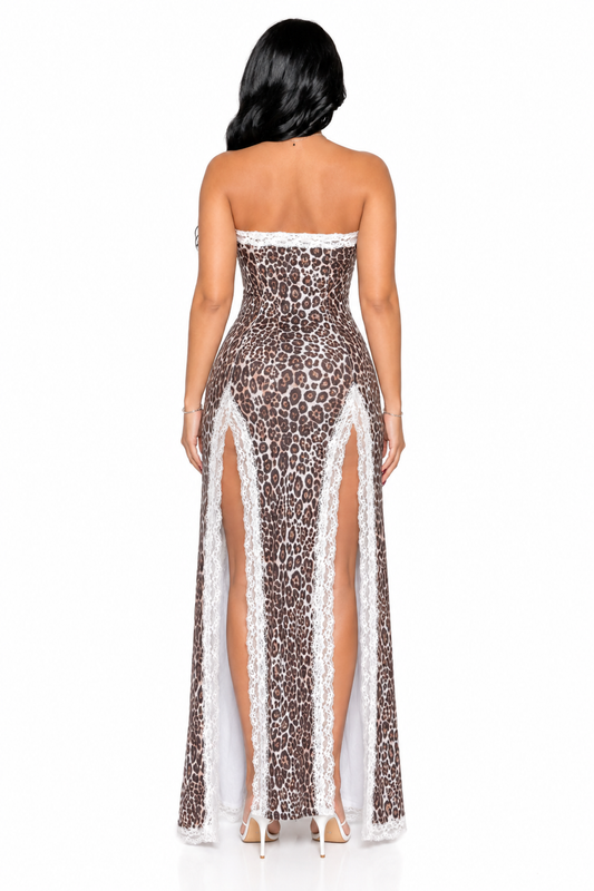 Glamour Thigh Split Maxi Dress