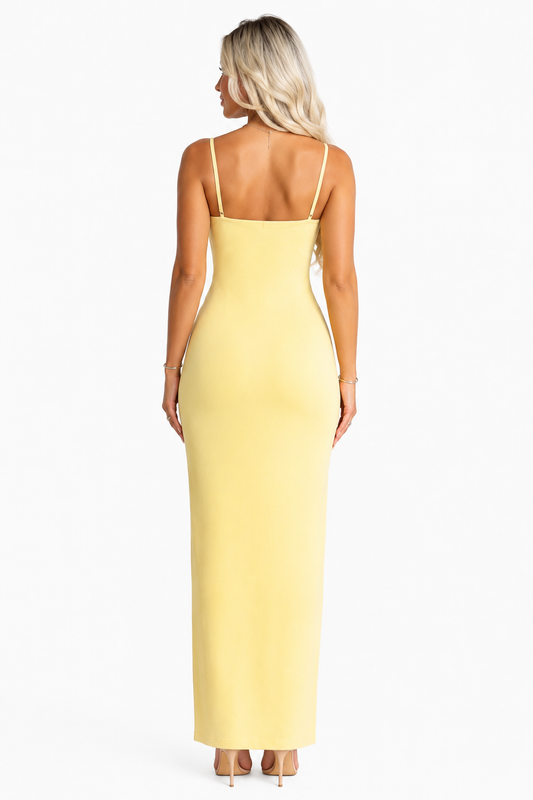 Elegant Yellow Summer Dress
