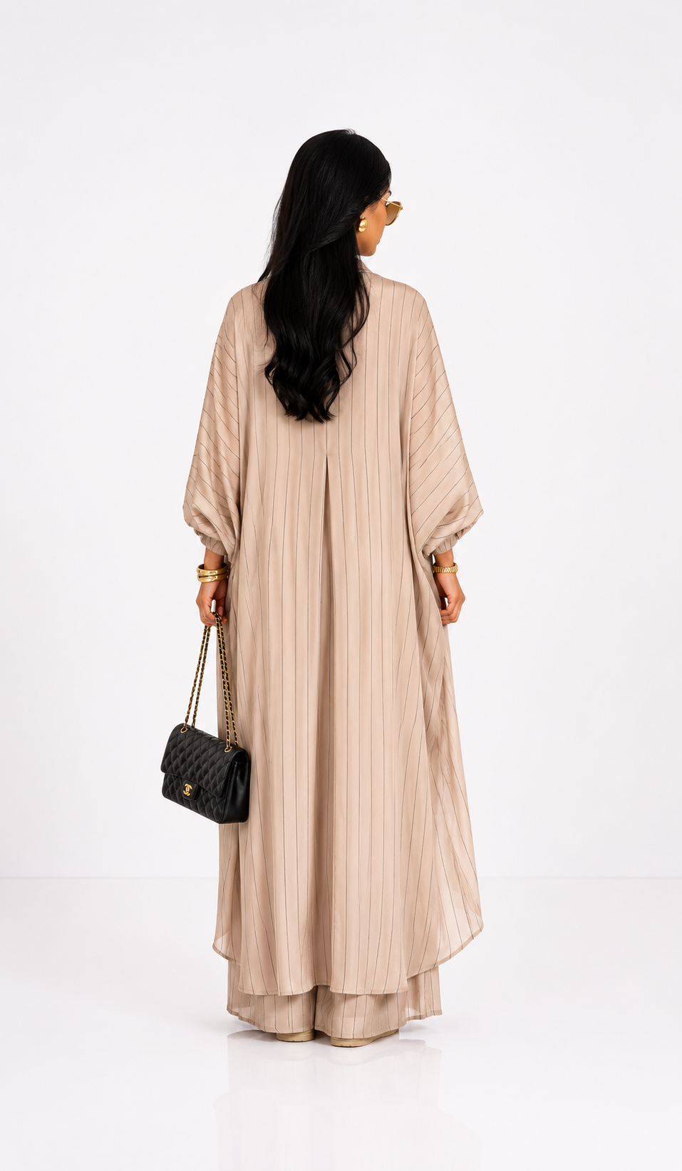 Beige Striped Co-Ord Set