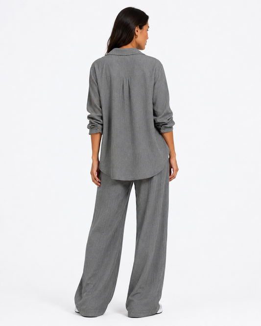 Grey Relaxed Fit Pants Set