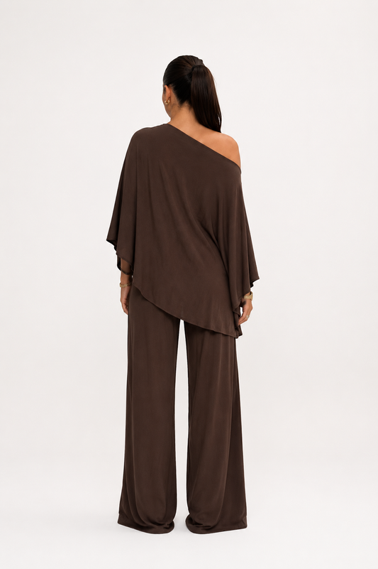 Chocolate Brown Relaxed Co-Ord Set