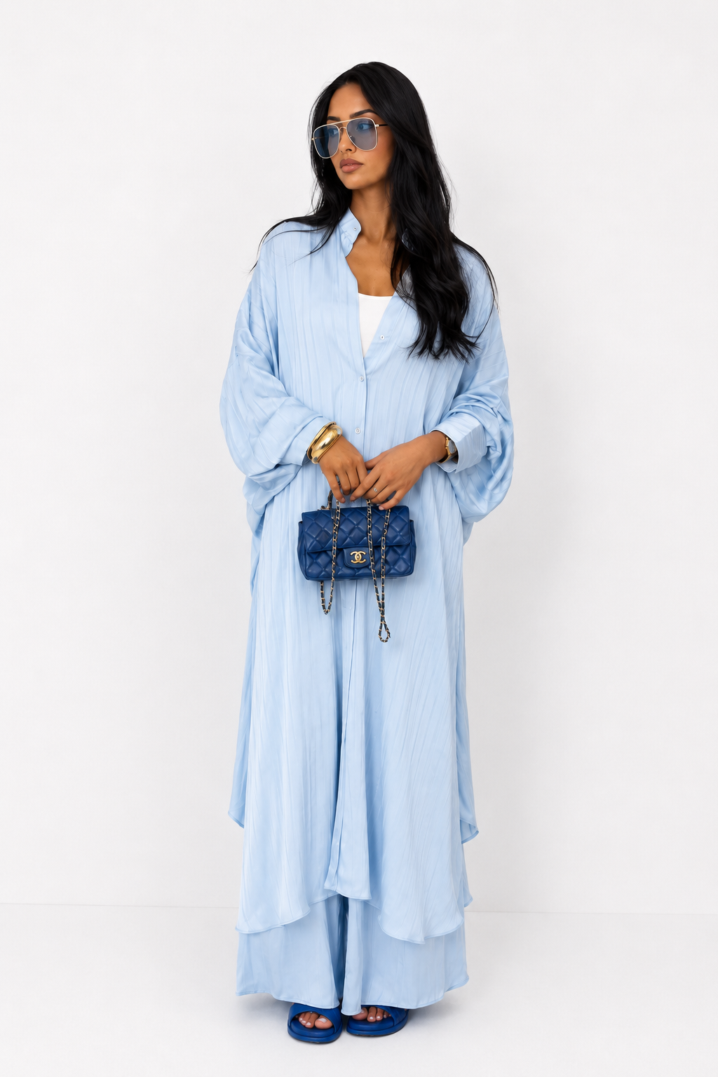 Baby Blue Oversized Two Piece Set