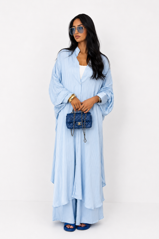 Baby Blue Oversized Two Piece Set
