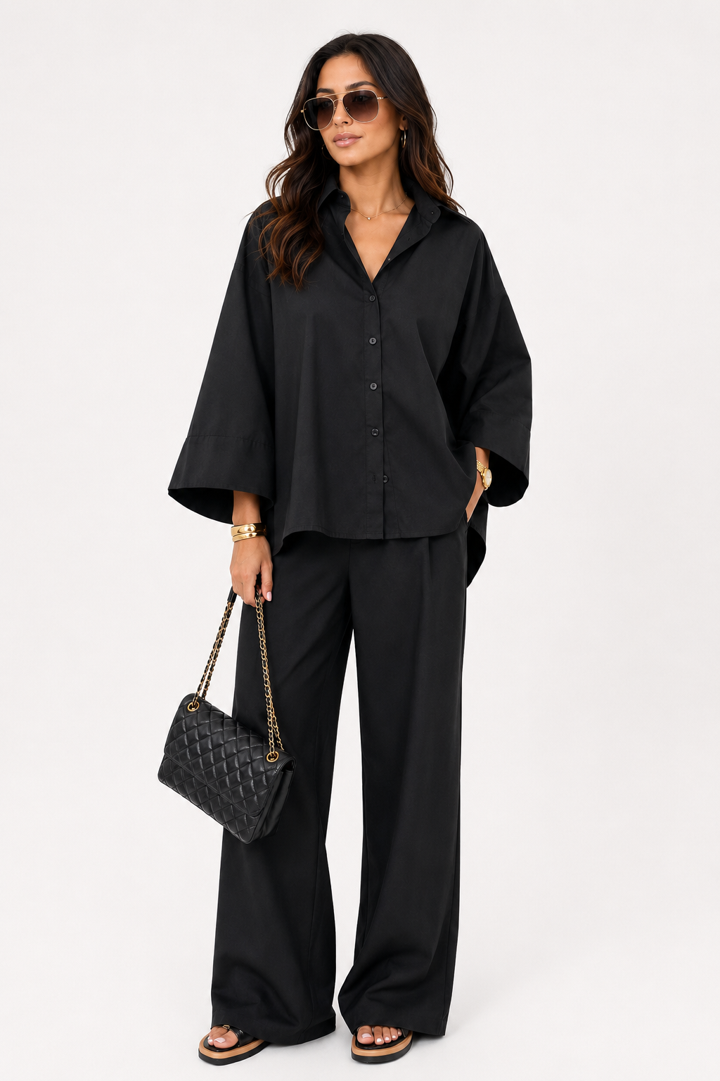 Black Two Piece Lounge Set