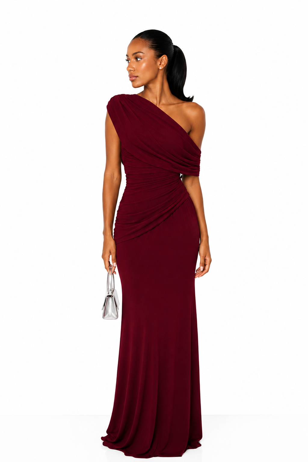Elegant Burgundy Maxi Dress