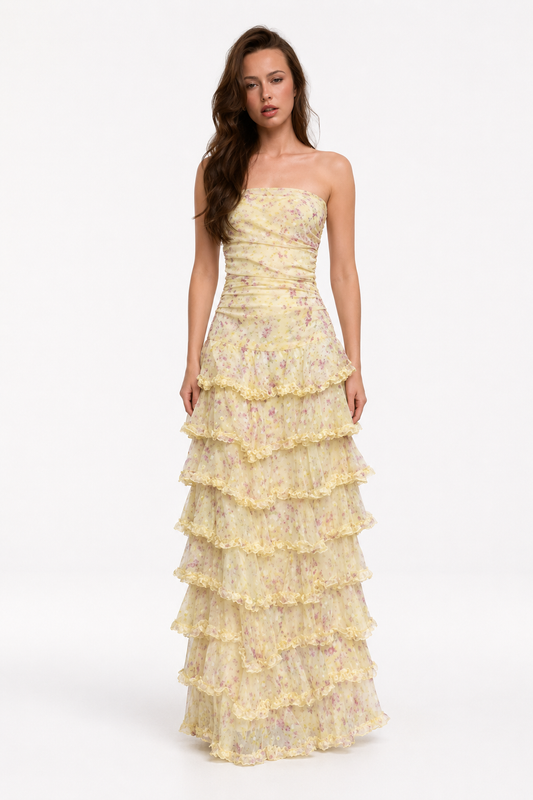 Amélie Floral Ruffle Dress