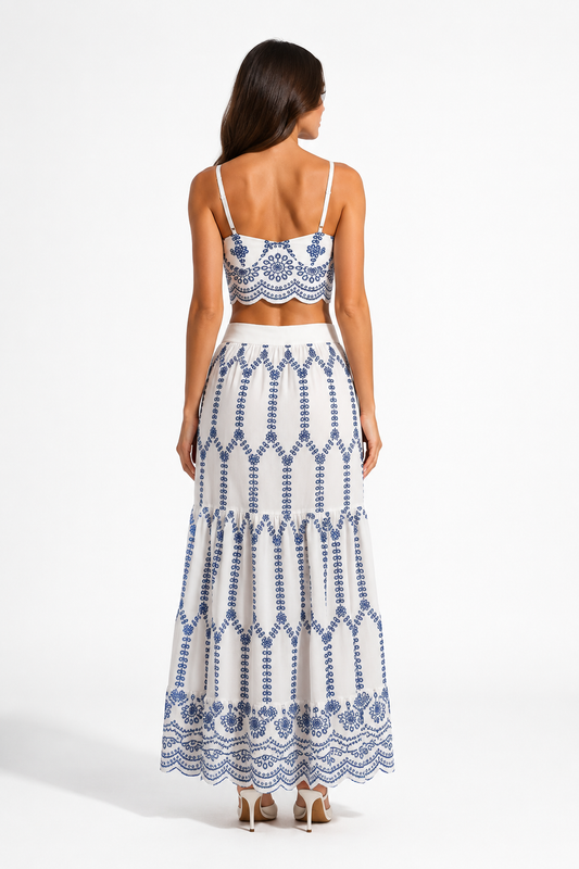 Santorini Embroidered Set